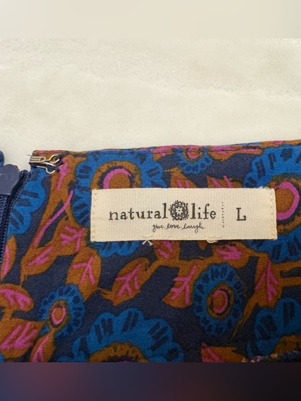 Natural Life Amy Maxi Skirt Teal Boho Floral large Bohemian Art to wear eclectic - Picture 5 of 12